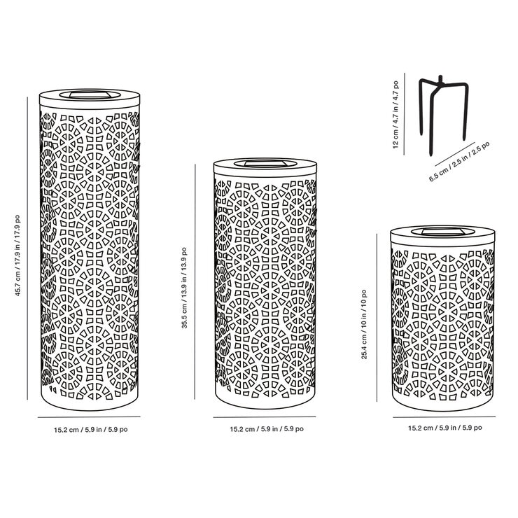 Mullally, Pilares Solares para Jardín de 3 Piezas — Imagen 2 de 4