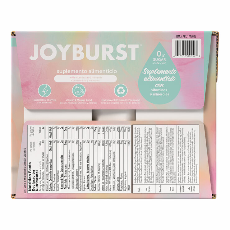Joyburst Bebida Hidratante 12 pzs de 500 ml — Imagen 2 de 3