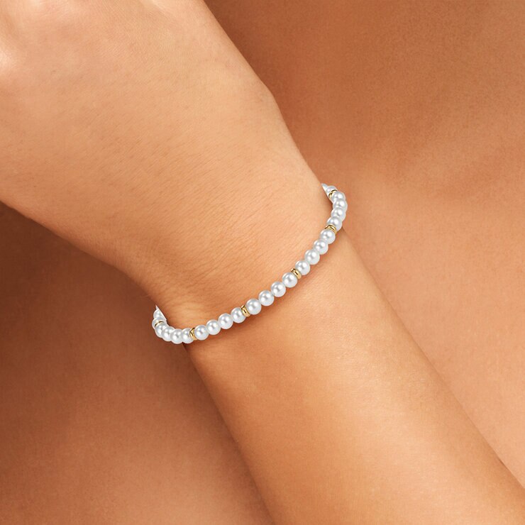 Pulsera de Perlas, Oro Amarillo de 14K — Imagen 4 de 4