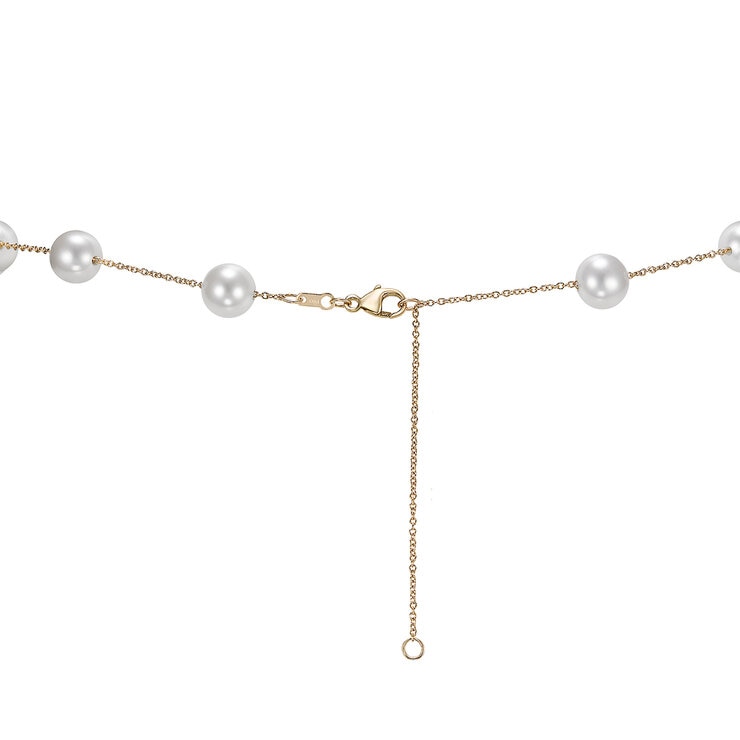 Collar de Perla Cultivada Agua Dulce, 45.72cm, Oro Amarillo de 14K — Imagen 3 de 4