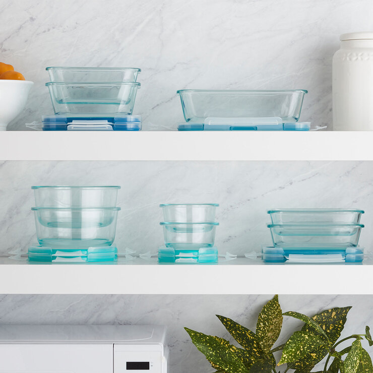 Snapware Pure Pyrex Glass, Juego de Recipientes de Vidrio, 18 piezas — Imagen 3 de 4