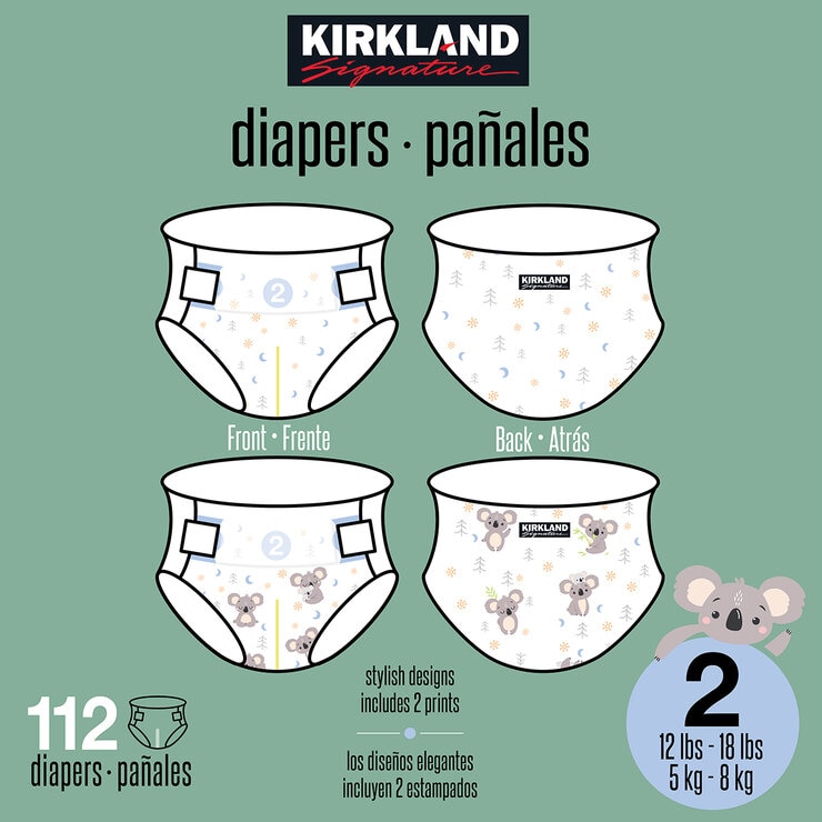 Kirkland Signature Pañales Etapa 2 Unisex 112 pzas — Imagen 3 de 4