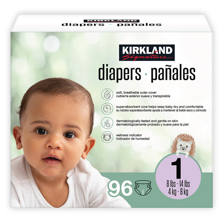 Kirkland Signature Pañales Etapa 1 Unisex 96 piezas — Imagen 1 de 4