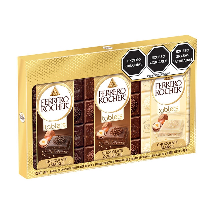 Ferrero Rocher Tabletas De Chocolate 3pzas de 90g — Imagen 2 de 4