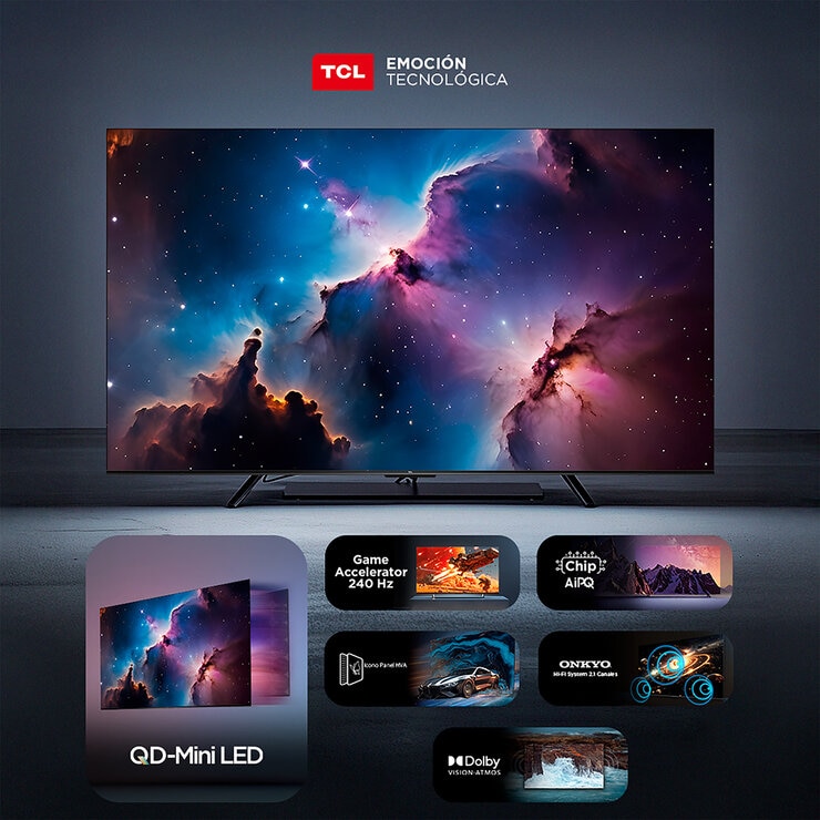 TCL Pantalla 65" 4K QD-Miniled Google TV — Imagen 3 de 4