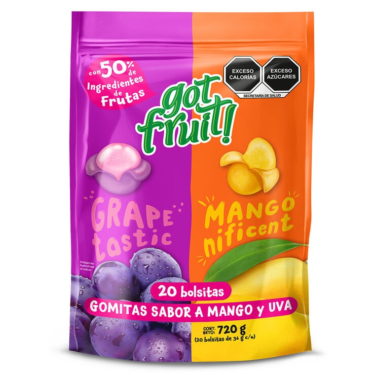 Got Fruit Gomitas Sabor a Mango y Uva 720 g — Imagen 1 de 4