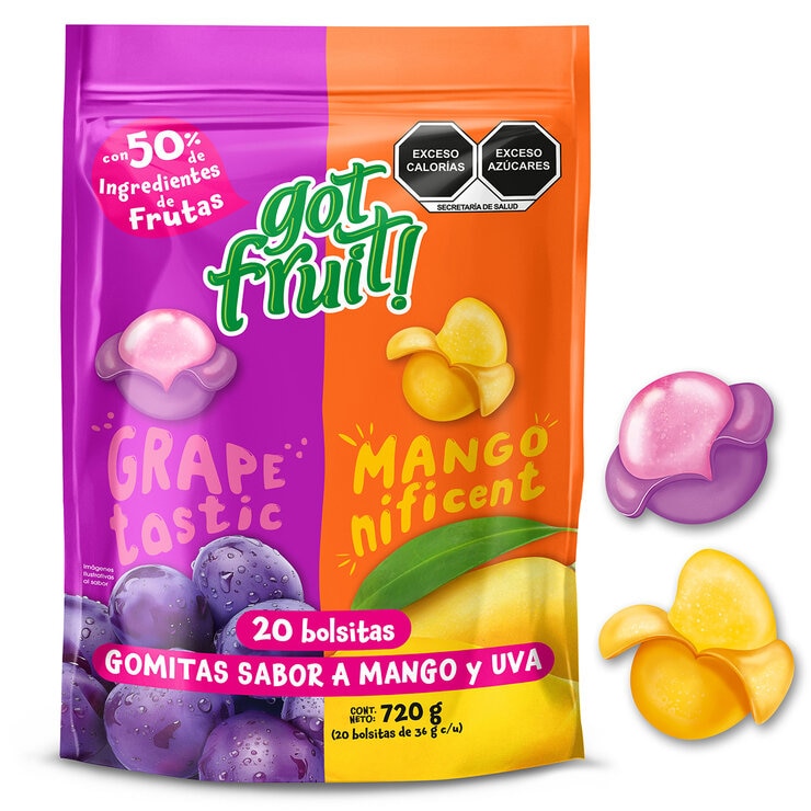 Got Fruit Gomitas Sabor a Mango y Uva 720 g — Imagen 3 de 4