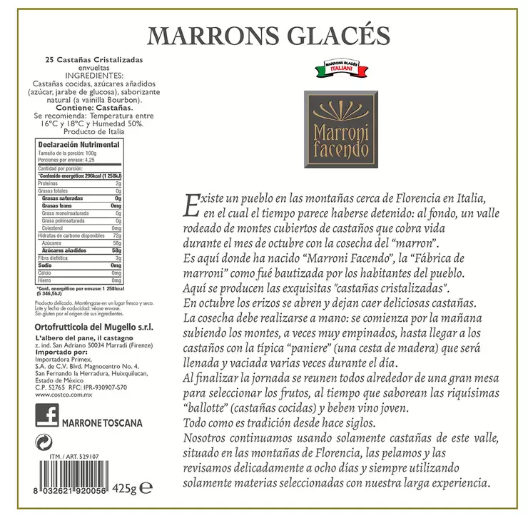 Marrons Glacés Castañas Cristalizadas 25 pzas de 17 g — Imagen 3 de 3