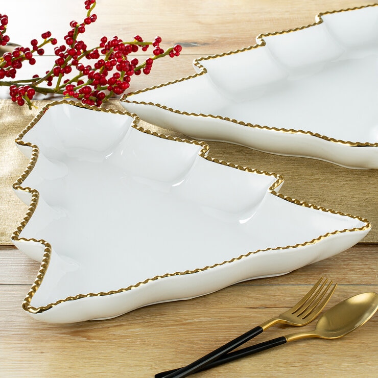 Signature Housewares Incorporated 2 platos Navideños Para Servir — Imagen 2 de 3