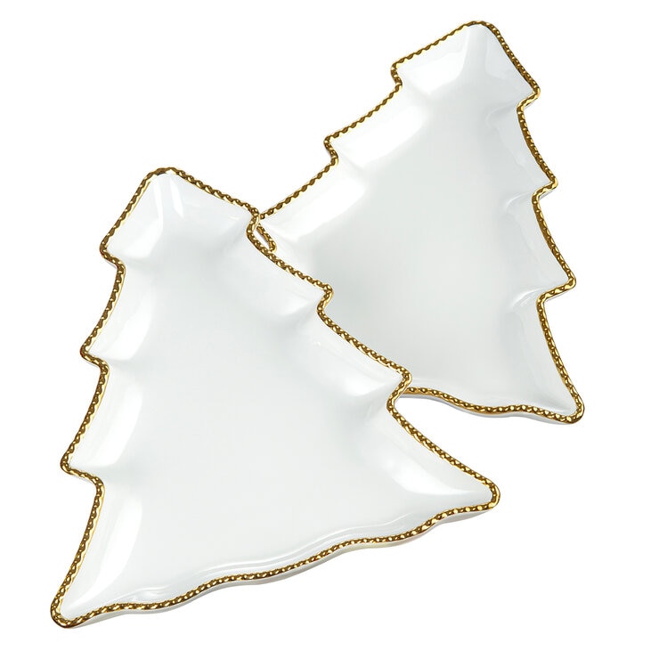 Signature Housewares Incorporated 2 platos Navideños Para Servir — Imagen 1 de 3