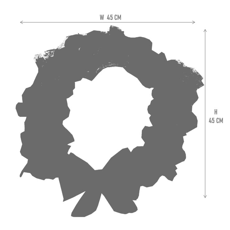 Palma & Jordan, Corona Navidad con Listón Rojo/Dorado — Imagen 4 de 4
