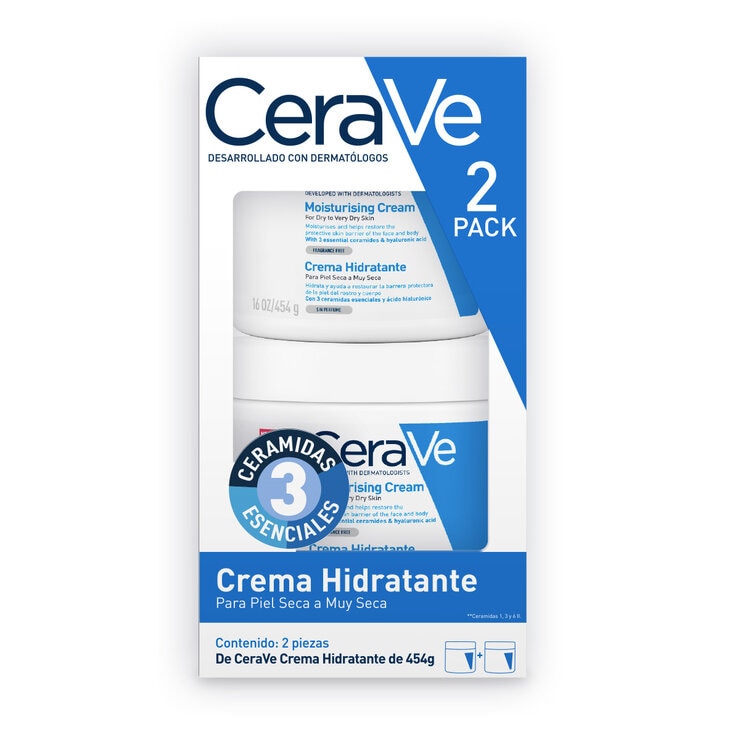 Cerave Crema Hidratante 2 pzas de 454 g