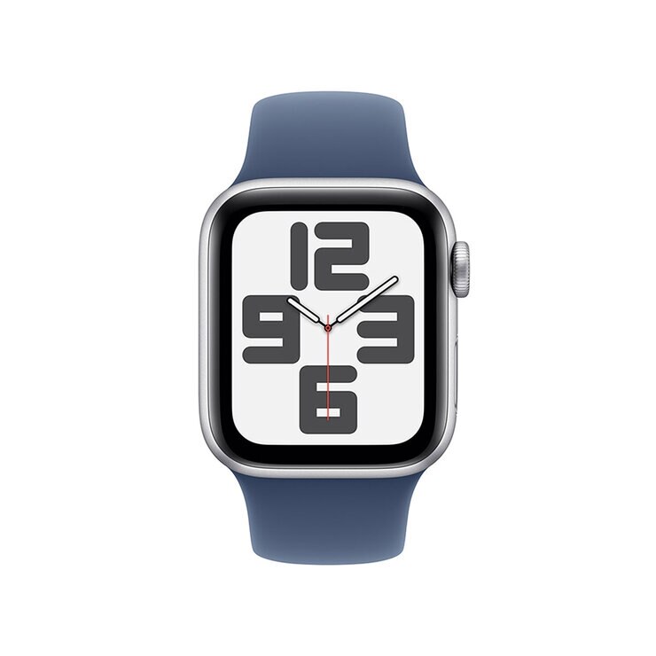 Apple Watch SE (GPS+Cellular) Caja de aluminio Plata 40mm con Correa deportiva Azul Denim S/M — Imagen 3 de 4