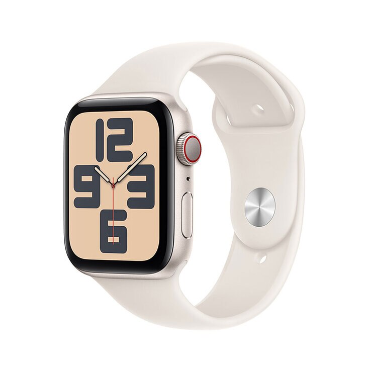 Apple Watch SE (GPS+Cellular) Caja de aluminio Blanco Estelar 44mm con Correa deportiva Blanco Estelar M/L — Imagen 1 de 4