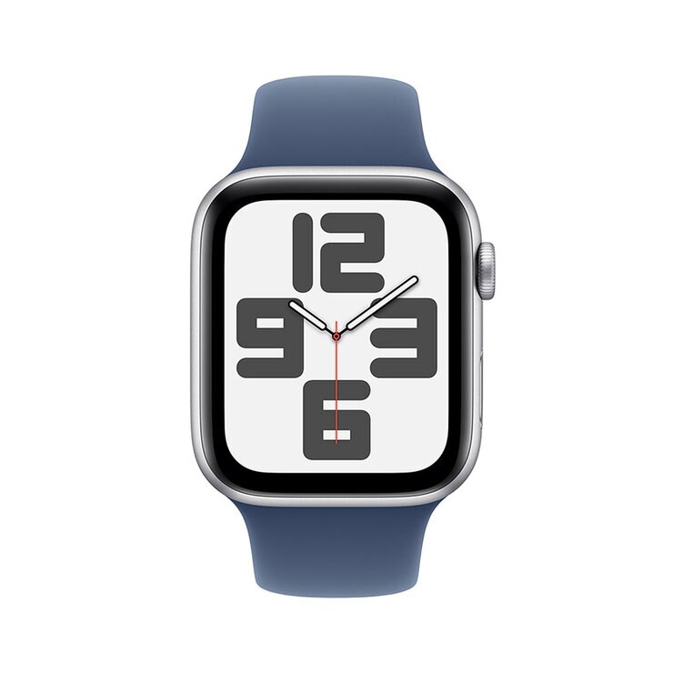 Apple Watch SE (GPS+Cellular) Caja de aluminio Plata 44mm con Correa deportiva Azul Denim M/L — Imagen 3 de 4