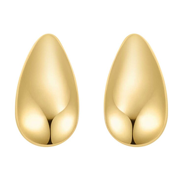 Aretes en Forma de Lágrima, Oro Amarillo de 14K — Imagen 2 de 4