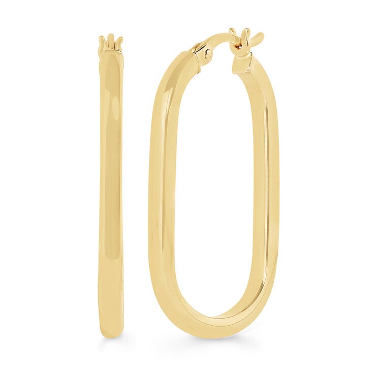 Arracadas Ovaladas, en Oro Amarillo 14K — Imagen 1 de 4