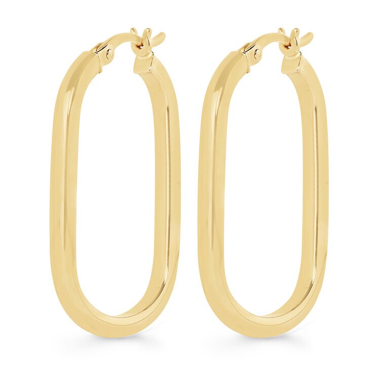 Arracadas Ovaladas, en Oro Amarillo 14K — Imagen 2 de 4