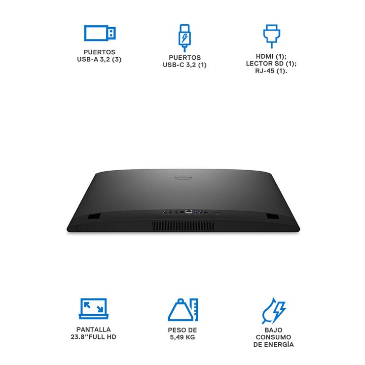 DELL All-In-One Inspiron 5415 Desktop 23.8" Full HD AMD Ryzen 3 8GB 512GB SSD — Imagen 2 de 4