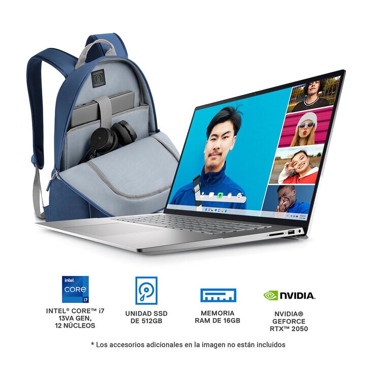 DELL Inspiron 5630 Laptop 16" Full HD Intel Core i7 16GB 512GB SSD + Mochila — Imagen 2 de 4