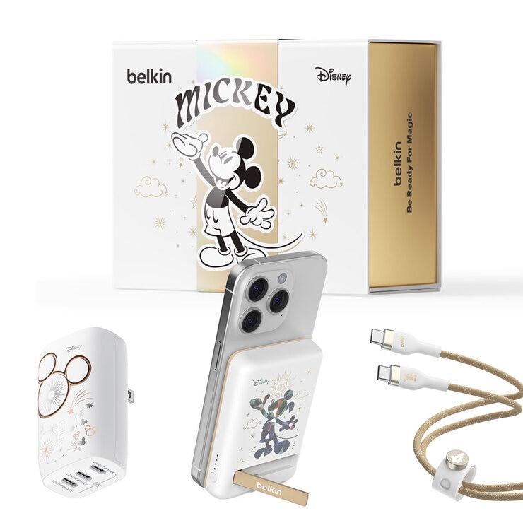 Belkin Disney Bundle, Cargador de pared, Cable USB-C a USB-C y Powerbank magnético — Imagen 1 de 4