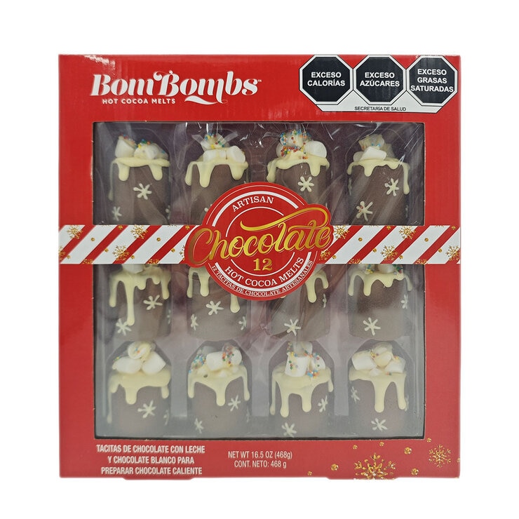 BomBombs Tacitas de Chocolate para Preparar Bebidas 12 pzs — Imagen 1 de 4