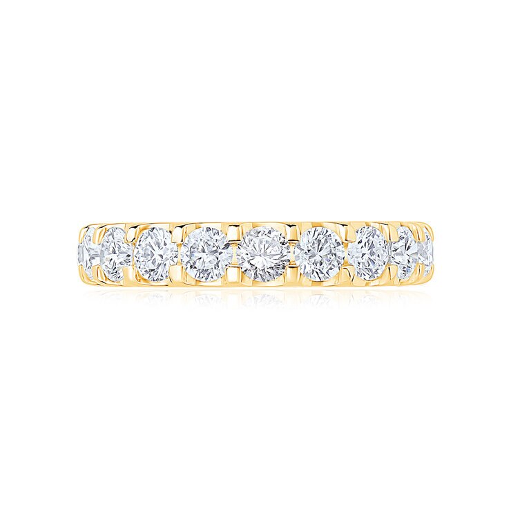 Anillo de Eternidad, 3.00ctw Diamantes, Oro Amarillo de 14K — Imagen 2 de 4
