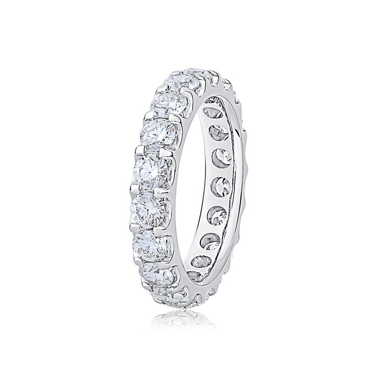 Anillo de Eternidad, 3.00ctw Diamantes, Oro Blanco de 14K — Imagen 2 de 4