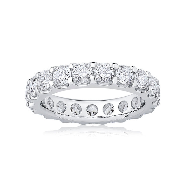 Anillo de Eternidad, 3.00ctw Diamantes, Oro Blanco de 14K