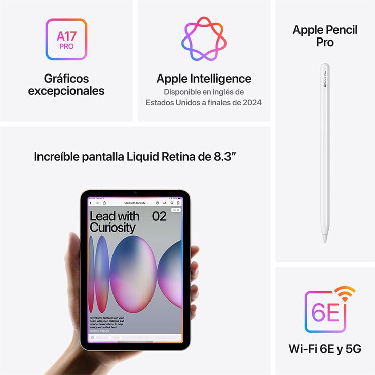 Apple iPad Mini (Wi-Fi + Cellular) 128GB Gris Espacial — Imagen 2 de 4