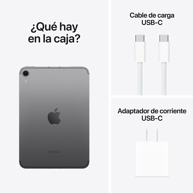 Apple iPad Mini (Wi-Fi + Cellular) 128GB Gris Espacial — Imagen 3 de 4