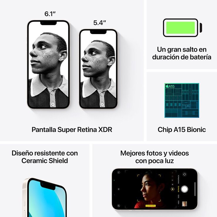Apple iPhone 13 128 GB Starlight — Imagen 2 de 4