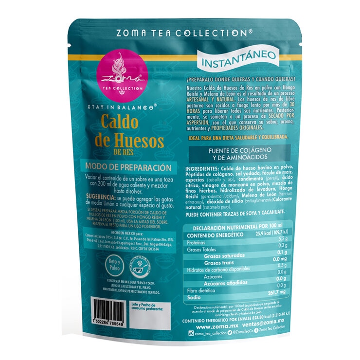 Zoma Tea Caldo de Huesos en Polvo 240 g — Imagen 4 de 4