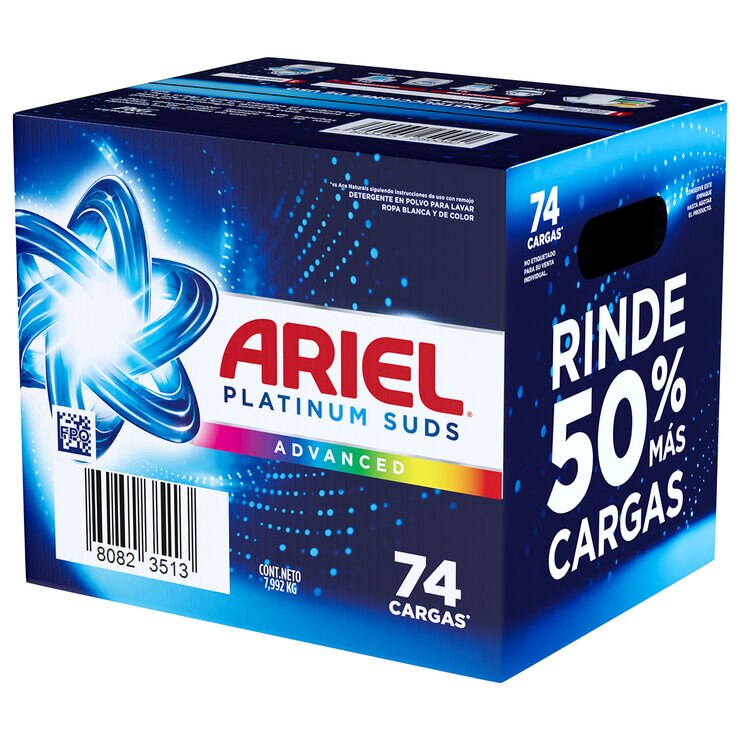 Ariel Platinum Detergente en Polvo para Ropa 7.9 kg — Imagen 2 de 3