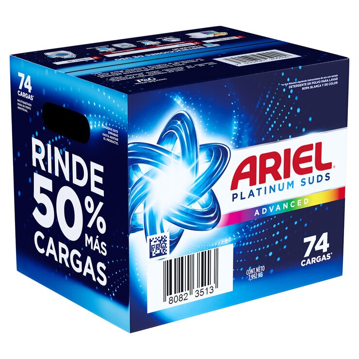 Ariel Platinum Detergente en Polvo para Ropa 7.9 kg — Imagen 3 de 3
