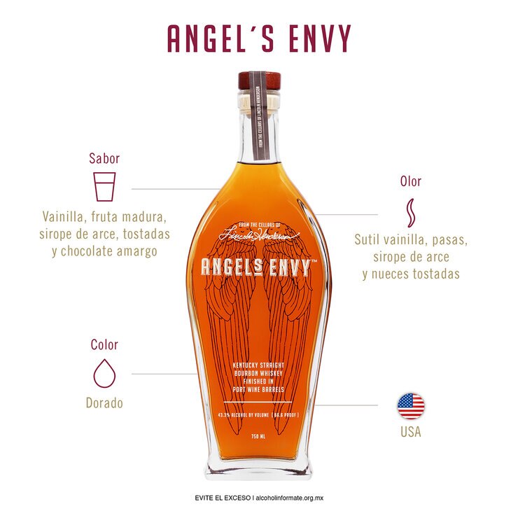 Bourbon Angel's Envy 750 ml — Imagen 2 de 4