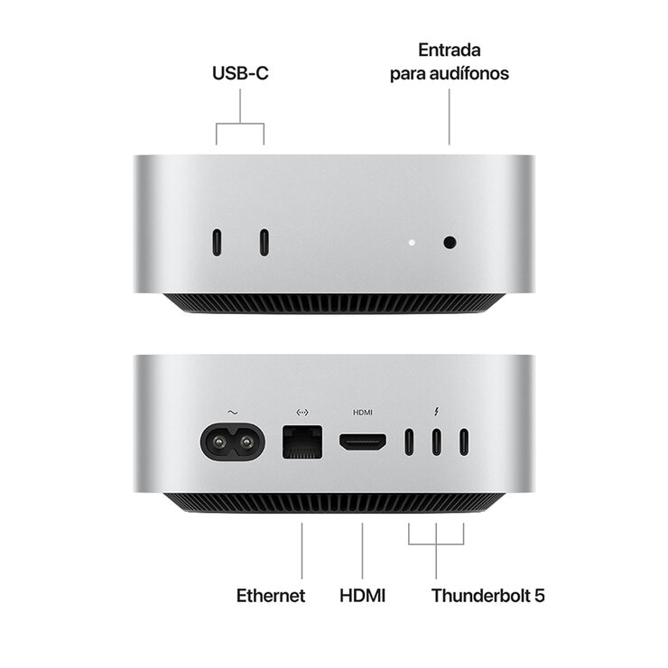 Apple Mac Mini Chip M4 Pro 512GB CPU de 12 Núcleos GPU de 16 núcleos Memoria unificada de 24GB — Imagen 3 de 4
