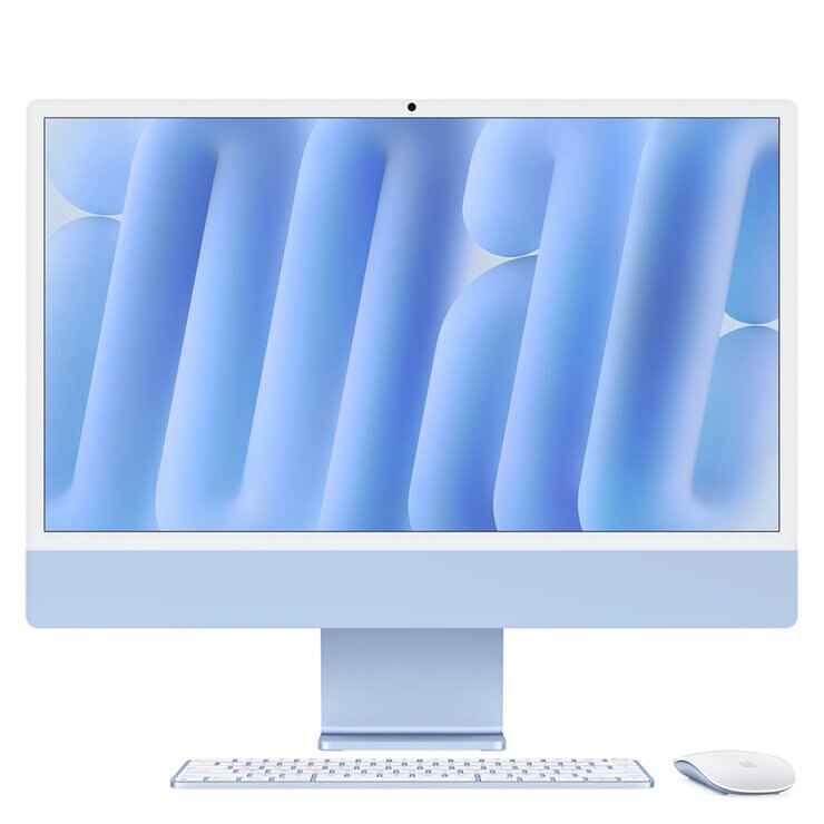 Apple iMac 24" 512GB 4.5K Chip M4 Azul CPU de 10 núcleos GPU de 10 núcleos Memoria unificada de 16GB