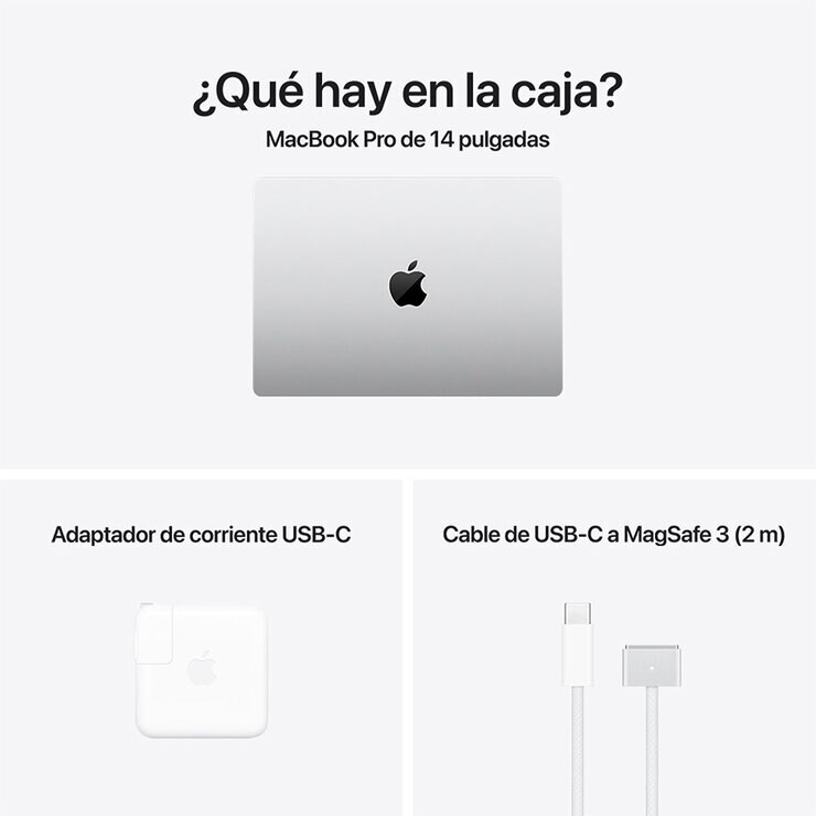 Apple MacBook Pro 14" Chip M4 Pro 1TB Plata CPU de 14 núcleos GPU de 20 núcleos Memoria unificada de 24GB — Imagen 3 de 4