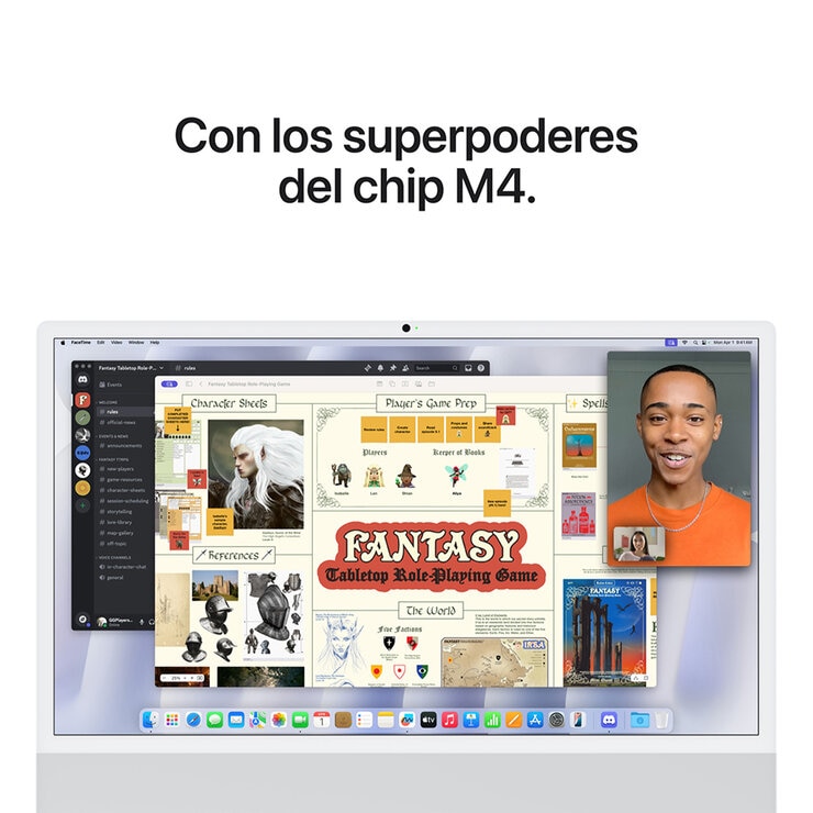 Apple iMac 24" 512GB 4.5K Chip M4 Plata CPU de 10 núcleos GPU de 10 núcleos Memoria unificada de 16GB — Imagen 3 de 4