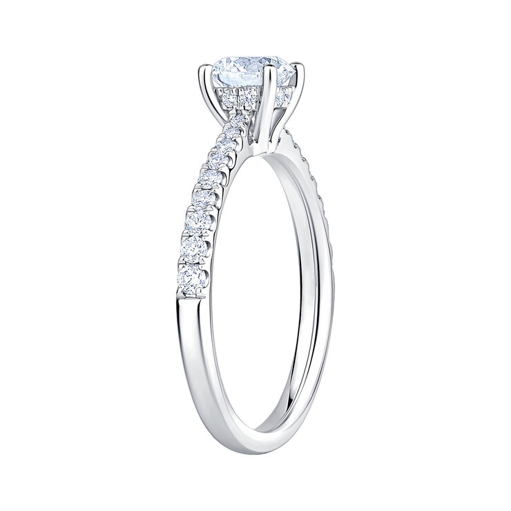Anillo de Novia de Platino con Diamantes 1.00ctw