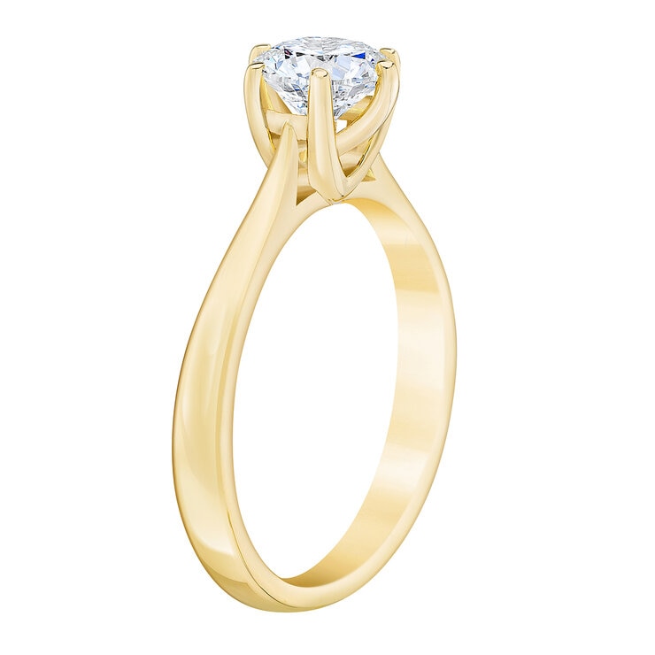 Anillo, 1.00ctw Diamante Solitario, Oro Amarillo 14K — Imagen 4 de 4