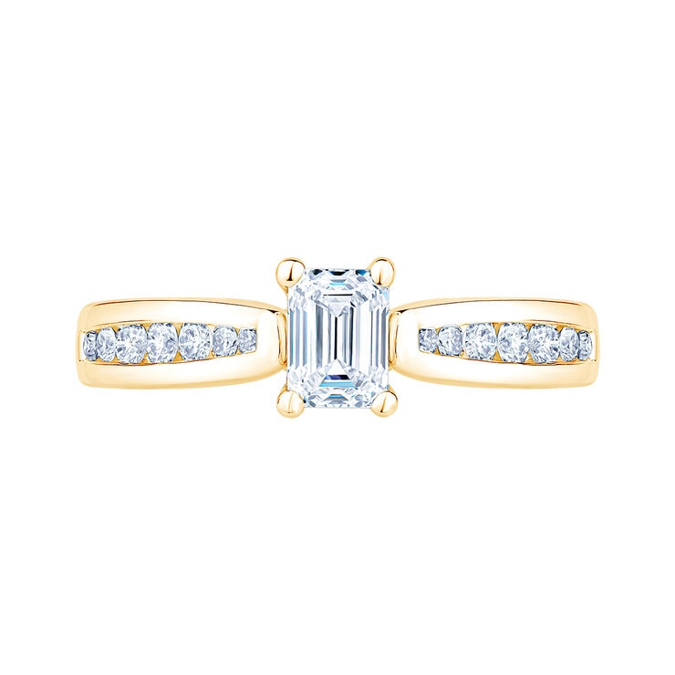 Anillo de Compromiso, 0.75ctw Diamantes, Oro Amarillo de 14K — Imagen 4 de 4