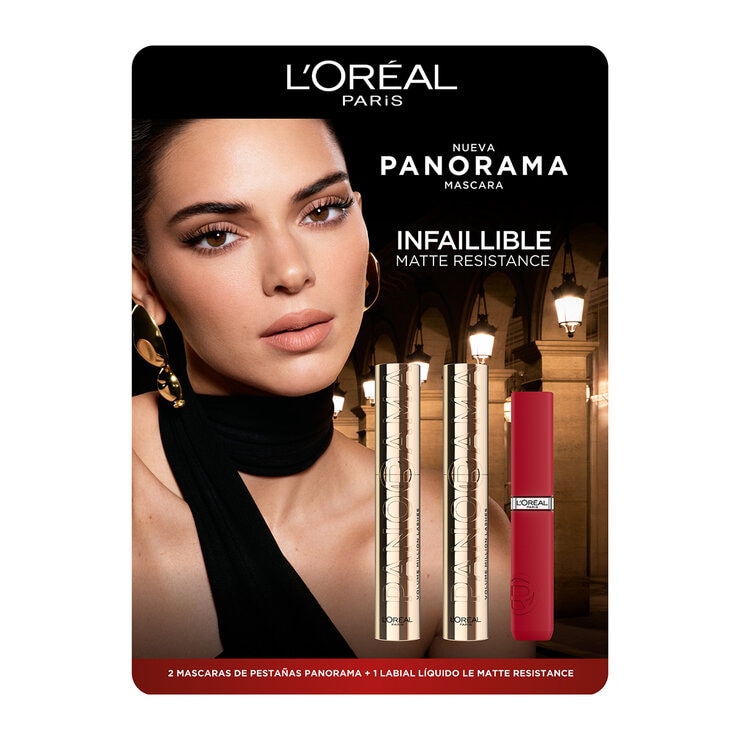 L'Oréal Panorama Máscara de Pestañas + Labial Líquido — Imagen 1 de 4