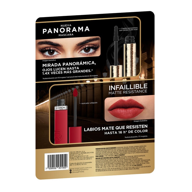 L'Oréal Panorama Máscara de Pestañas + Labial Líquido — Imagen 4 de 4