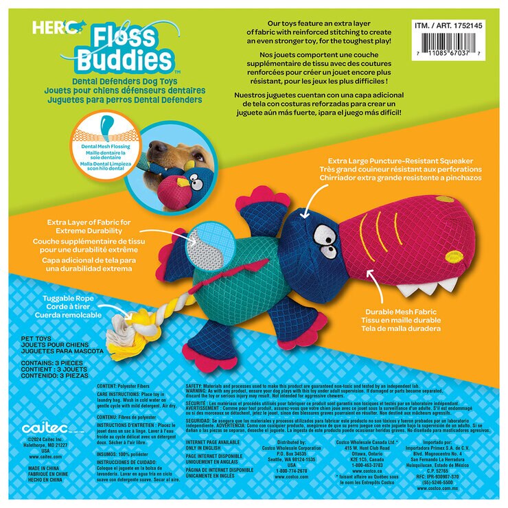 Floss Buddies Juguetes para Perro 3 pzs — Imagen 2 de 2