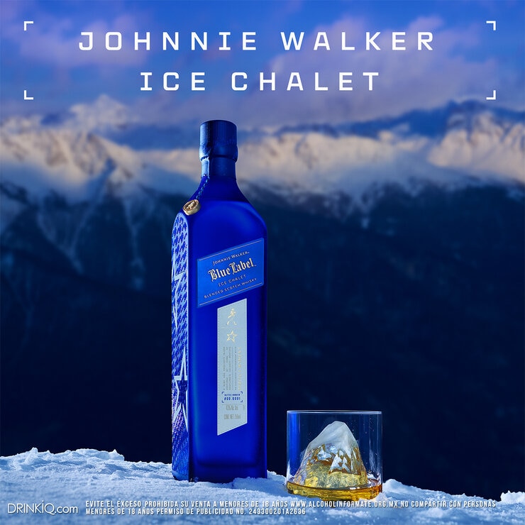 Whisky Johnnie Walker Blue Label Blended Scotch Ice Chalet 750ml — Imagen 2 de 3