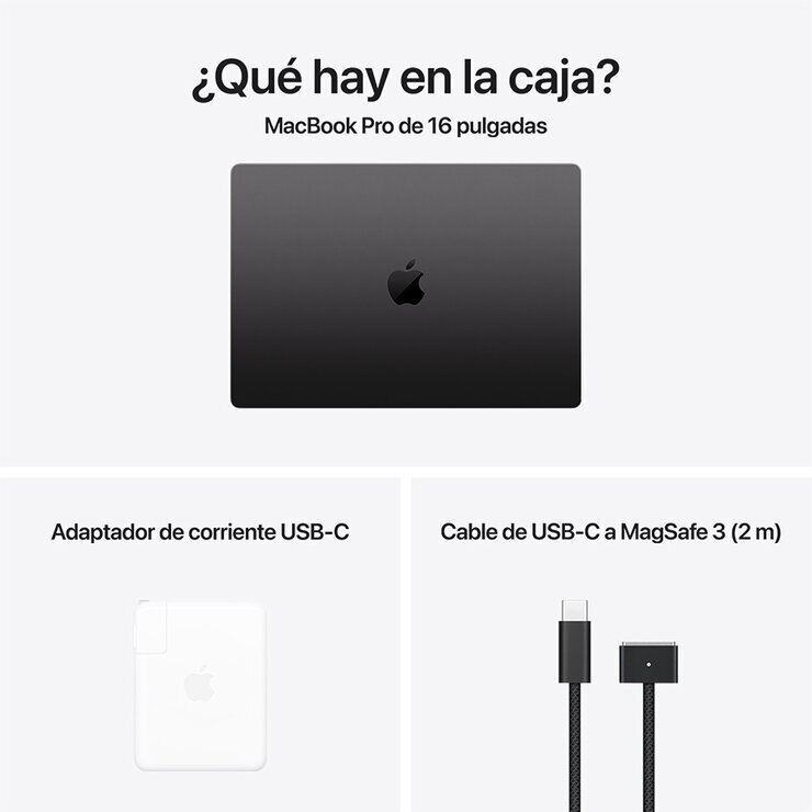 Apple MacBook Pro 16" Chip M4 Pro 512GB Negro Espacial CPU de 14 núcleos GPU de 20 núcleos Memoria unificada de 24GB — Imagen 2 de 4