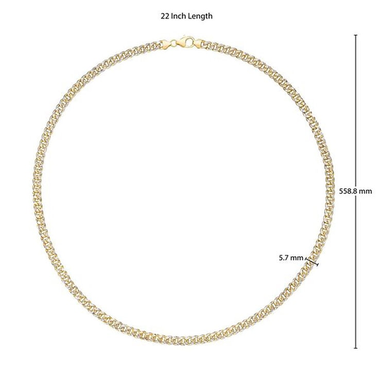Cadena de 55.88cm, Oro Amarillo de 14k — Imagen 2 de 4