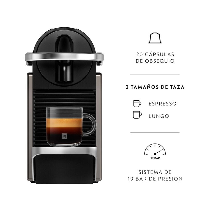 Nespresso, Cafetera Combo PIXIE TITAN + Espumador de leche aeroccino 3 — Imagen 2 de 4